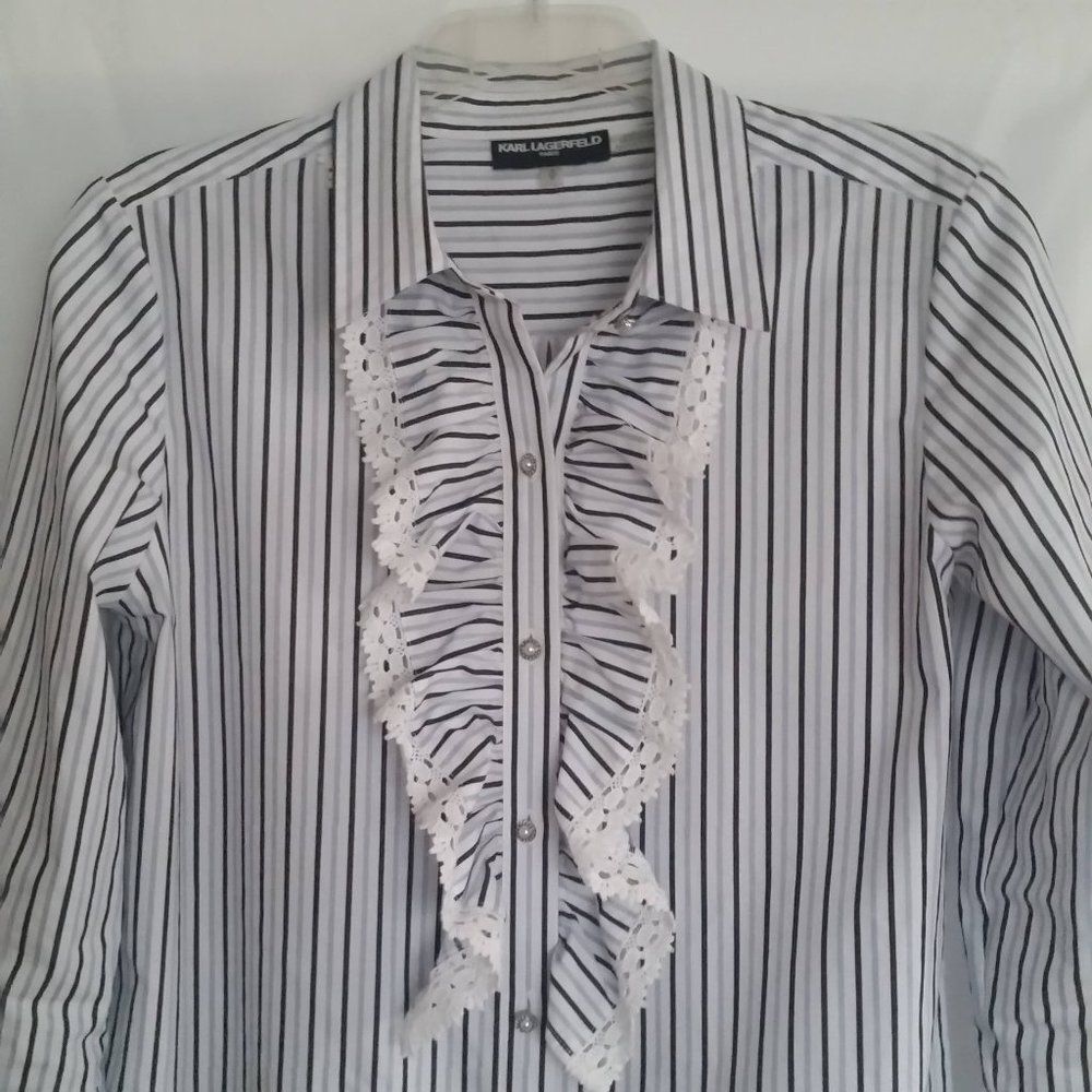 Karl Lagerfeld Ruffled Shirt NWOT